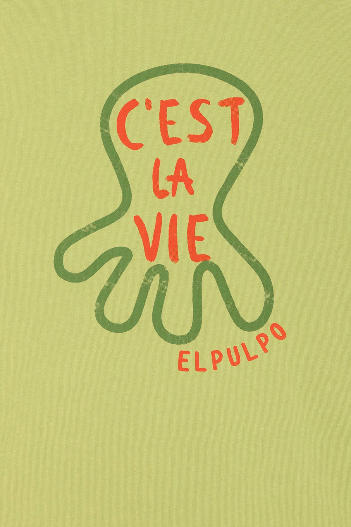 CAMISETA NIÑO OVERSIZE C´EST LA VIE VERDE CLARO