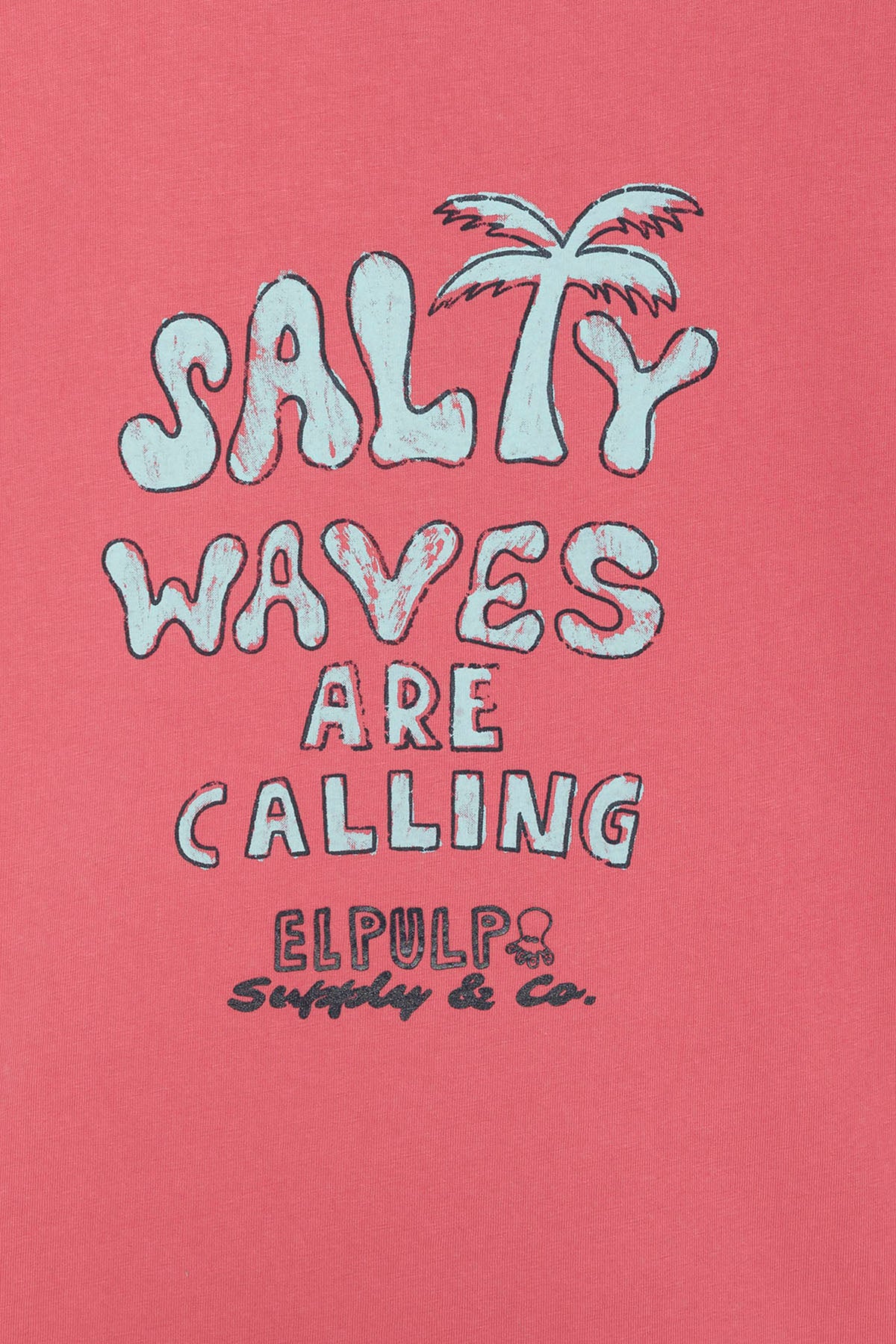 OVERSIZE SALTY WAVES BOY'S T-SHIRT BUBBLE BUBBLE PINK