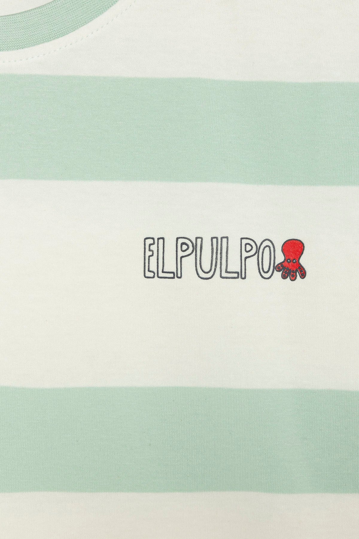 CAMISETA NIÑO OVERSIZE RAYA ANCHA AZUL TURQUESA