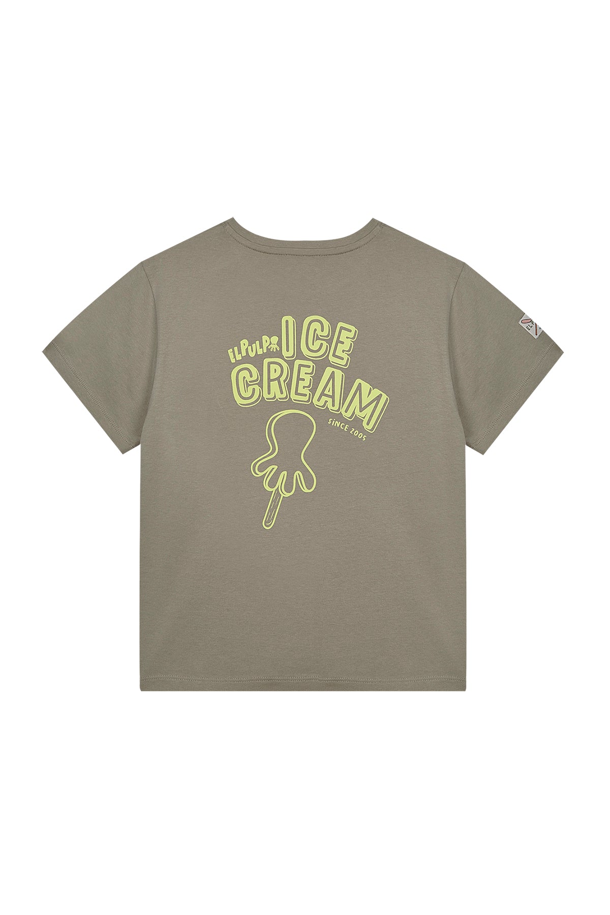 CAMISETA NIÑO ELPULPO ICE CREAM VERDE KHAKI