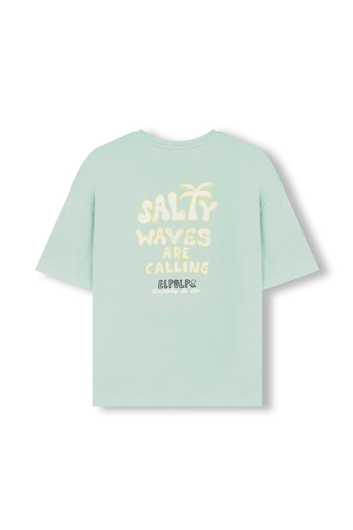 T-SHIRT MENINA AZUL TURQUESA SALTY WAVES OVERSIZED