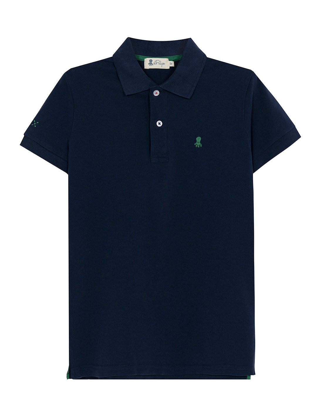 POLO NIÑO BASIC LOGO AZUL MARINO