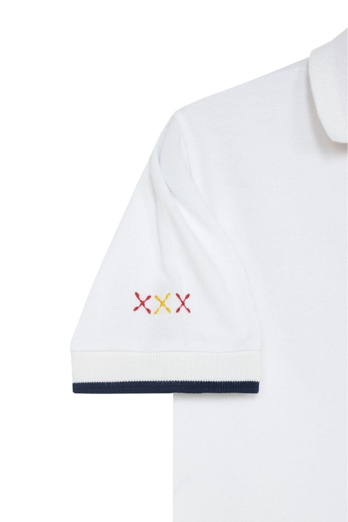 POLO NIÑO ESTAMPADO ELPULPO Y NARANJITO CONTRASTES BLANCO PURO