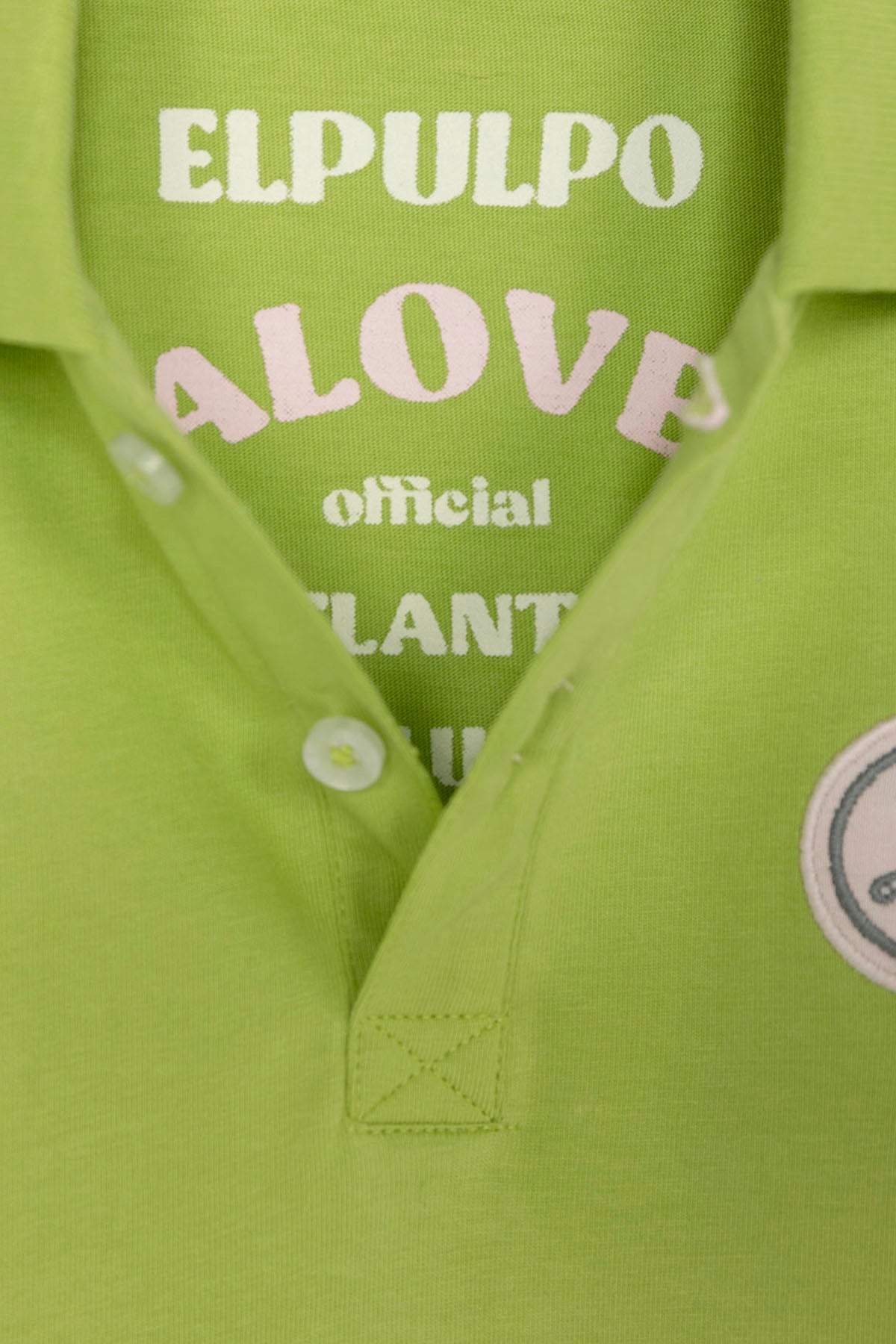 BOYS' WASHED POLO SHIRT WITH CONTRAST PATCHES IN PISTACHIO GREEN