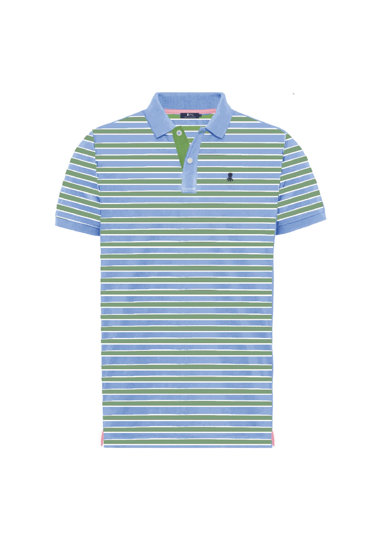 Polo niño multiraya logo bordado multicolor