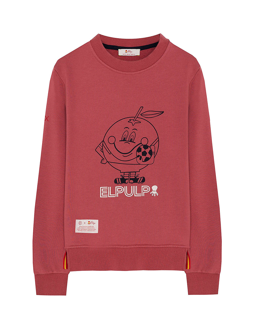 BOY'S SWEATSHIRT WITH CONTRAST ORANGE RED SILHOUETTE PRINT