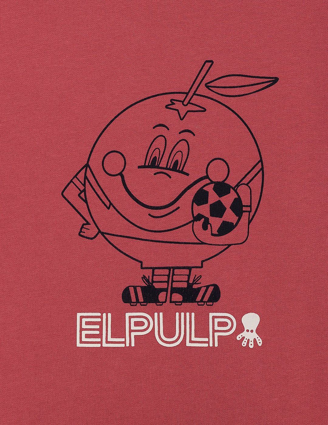 BOY'S SWEATSHIRT WITH CONTRAST ORANGE RED SILHOUETTE PRINT