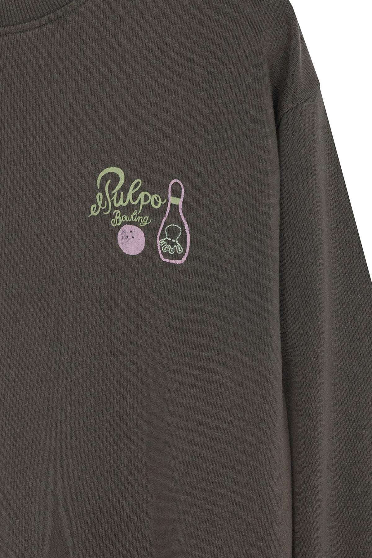 SWEATSHIRT COM ESTAMPA DE BOLICHE MASCULINO ANTRACITE PERSONALIZADO