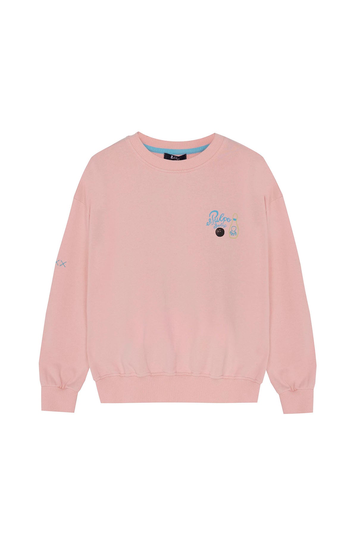 SWEATSHIRT COM ESTAMPA DE BOLICHE ROSA PARA CRIANÇAS