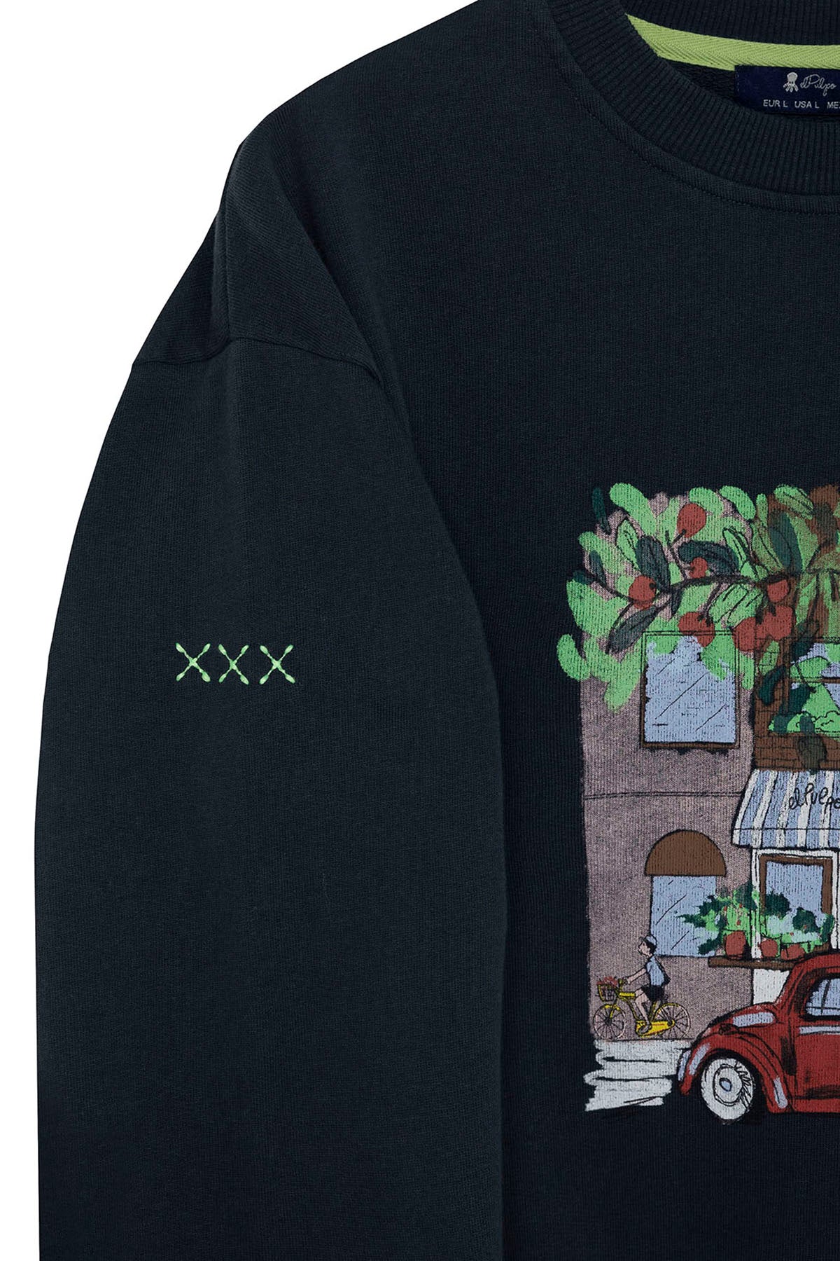 SUDADERA NIÑO ESTAMPADO ELPULPO SHOP AZUL MARINO DELAVÉ