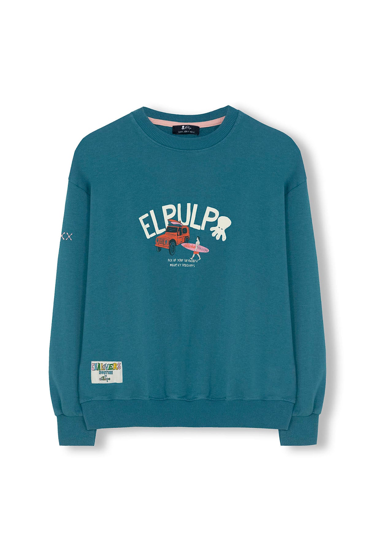 SAPPHIRE BLUE SURFER PRINT BOY'S SWEATSHIRT