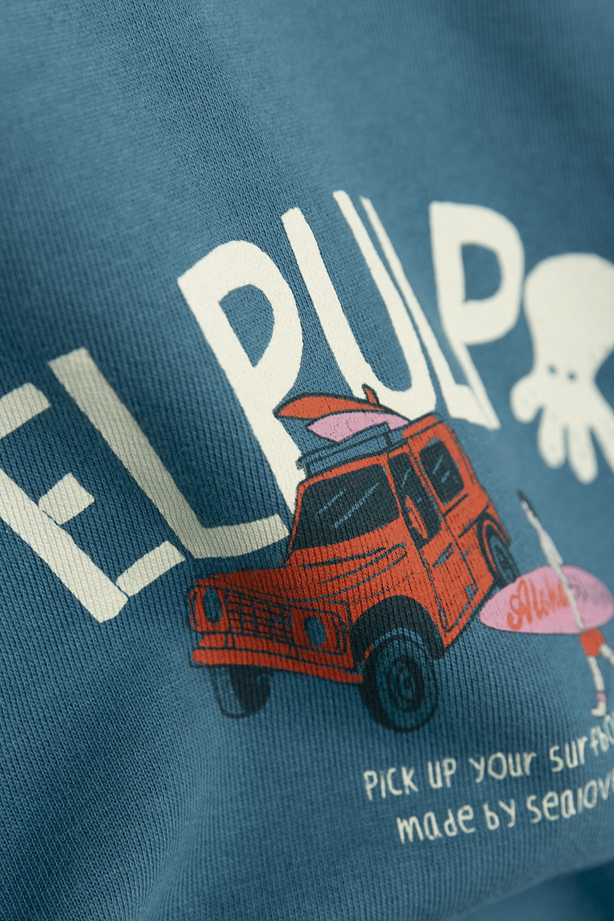 SAPPHIRE BLUE SURFER PRINT BOY'S SWEATSHIRT