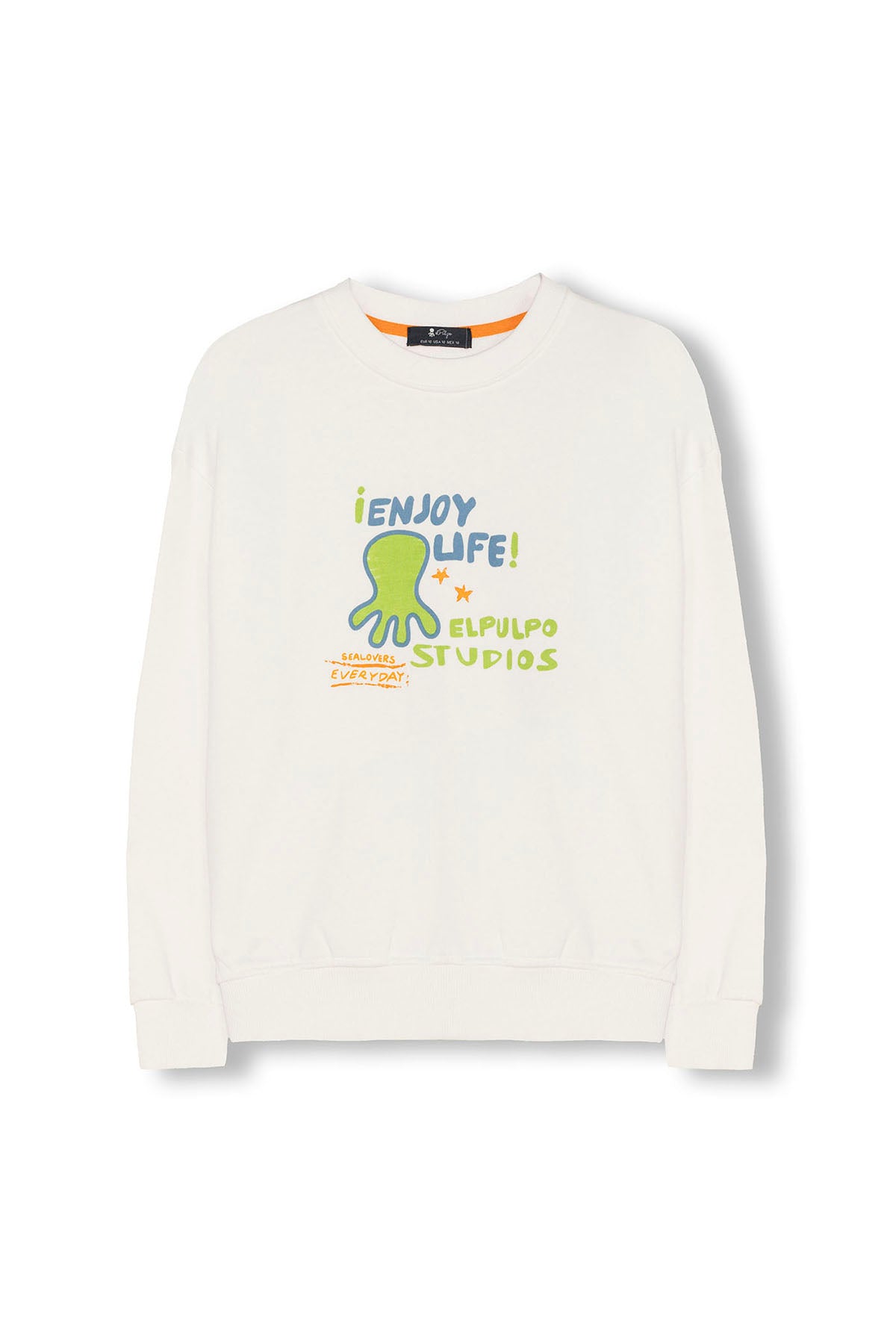 SWEATSHIRT OVERSIZED ELPULPO STUDIO MASCULINO EM BRANCO PURO