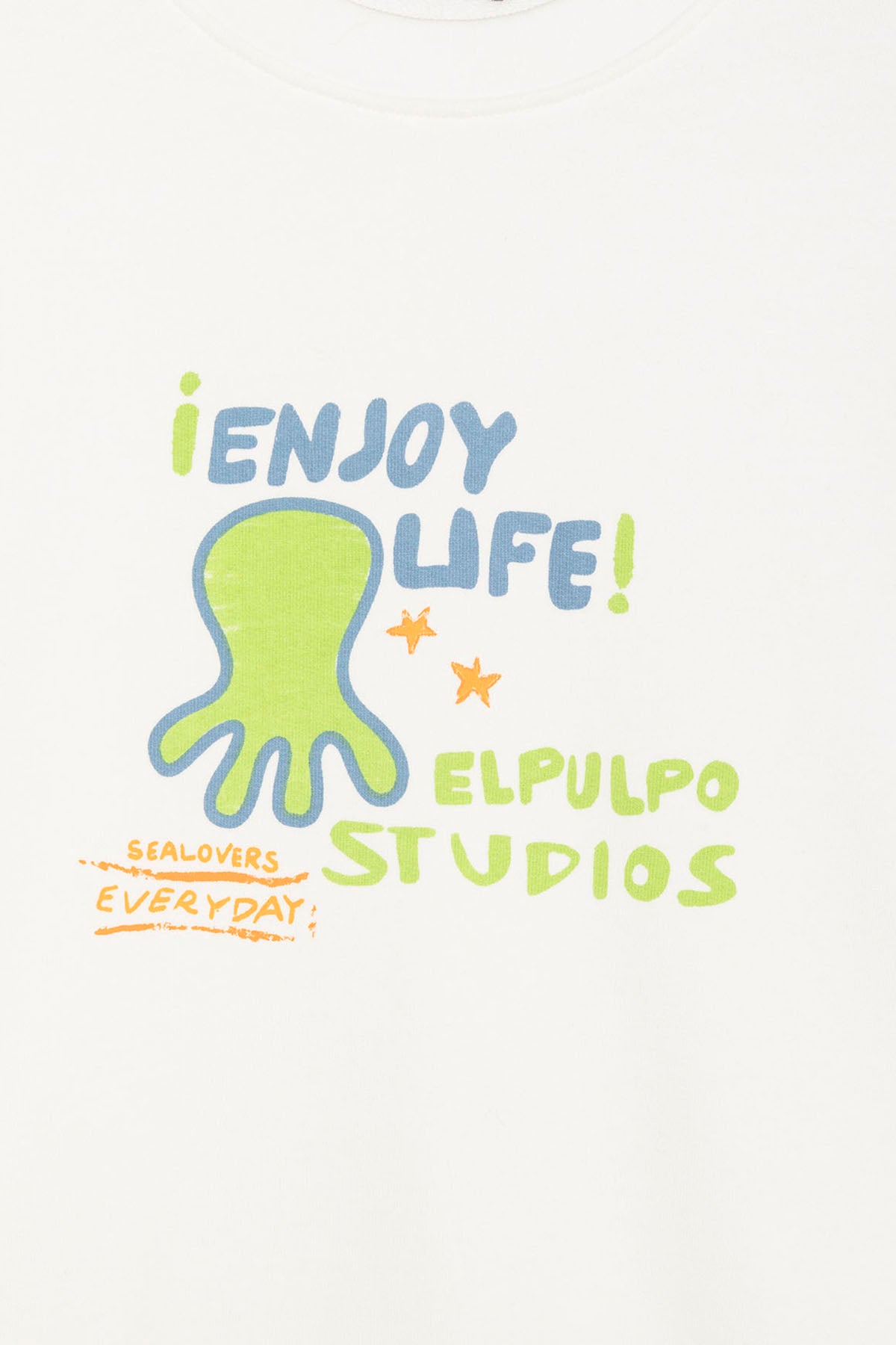 SWEATSHIRT OVERSIZED ELPULPO STUDIO MASCULINO EM BRANCO PURO