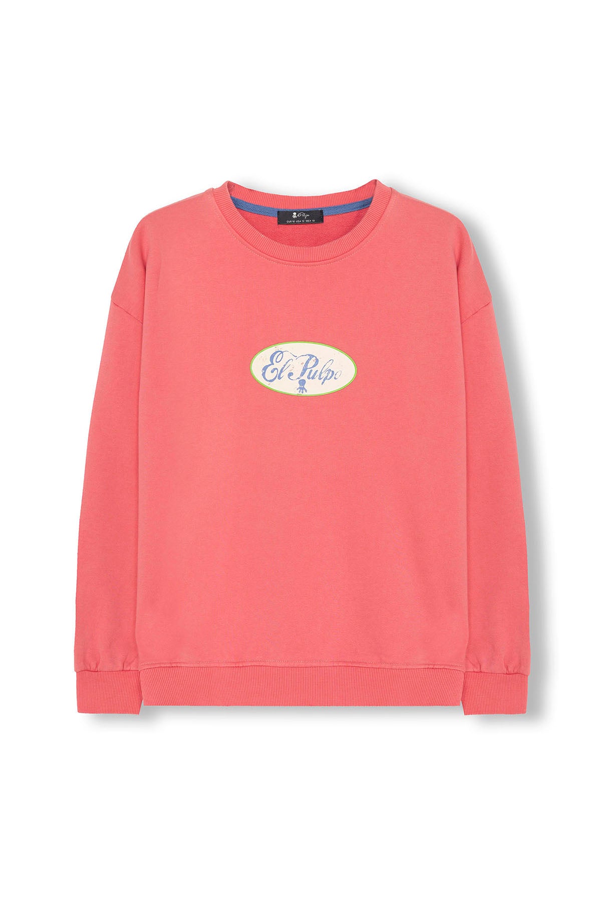 SUDADERA NIÑO OVERSIZE ELPULPO VINTAGE ROSA CHICLE