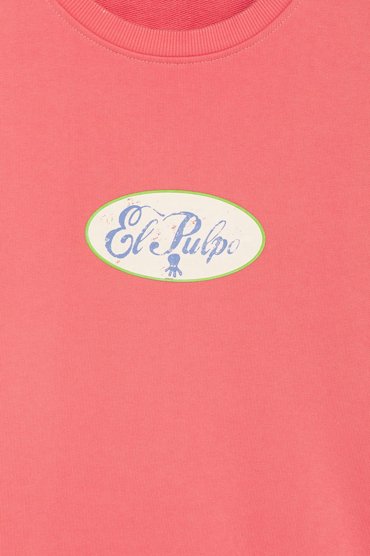 SUDADERA NIÑO OVERSIZE ELPULPO VINTAGE ROSA CHICLE