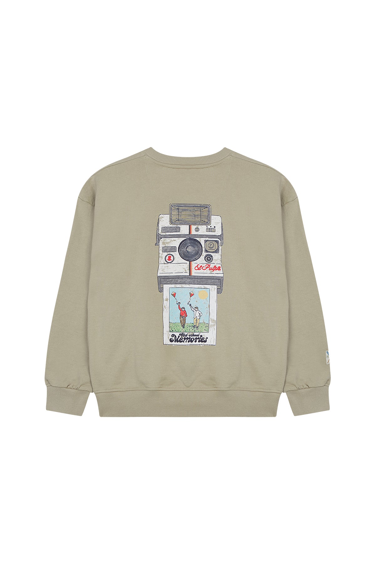 SUDADERA NIÑO OVERSIZE OLD SCHOOL MEMORIES ELPULPO VERDE KHAKI