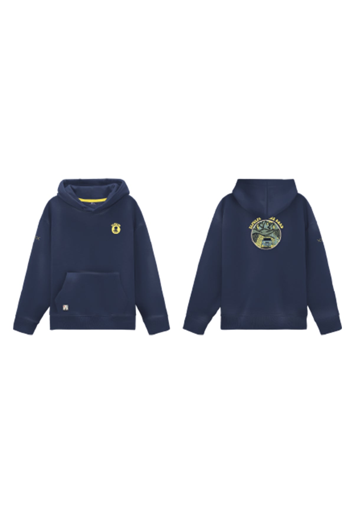 SUDADERA NIÑO CAPUCHA DESIERTO REDONDO AZUL MARINO DELAVÉ