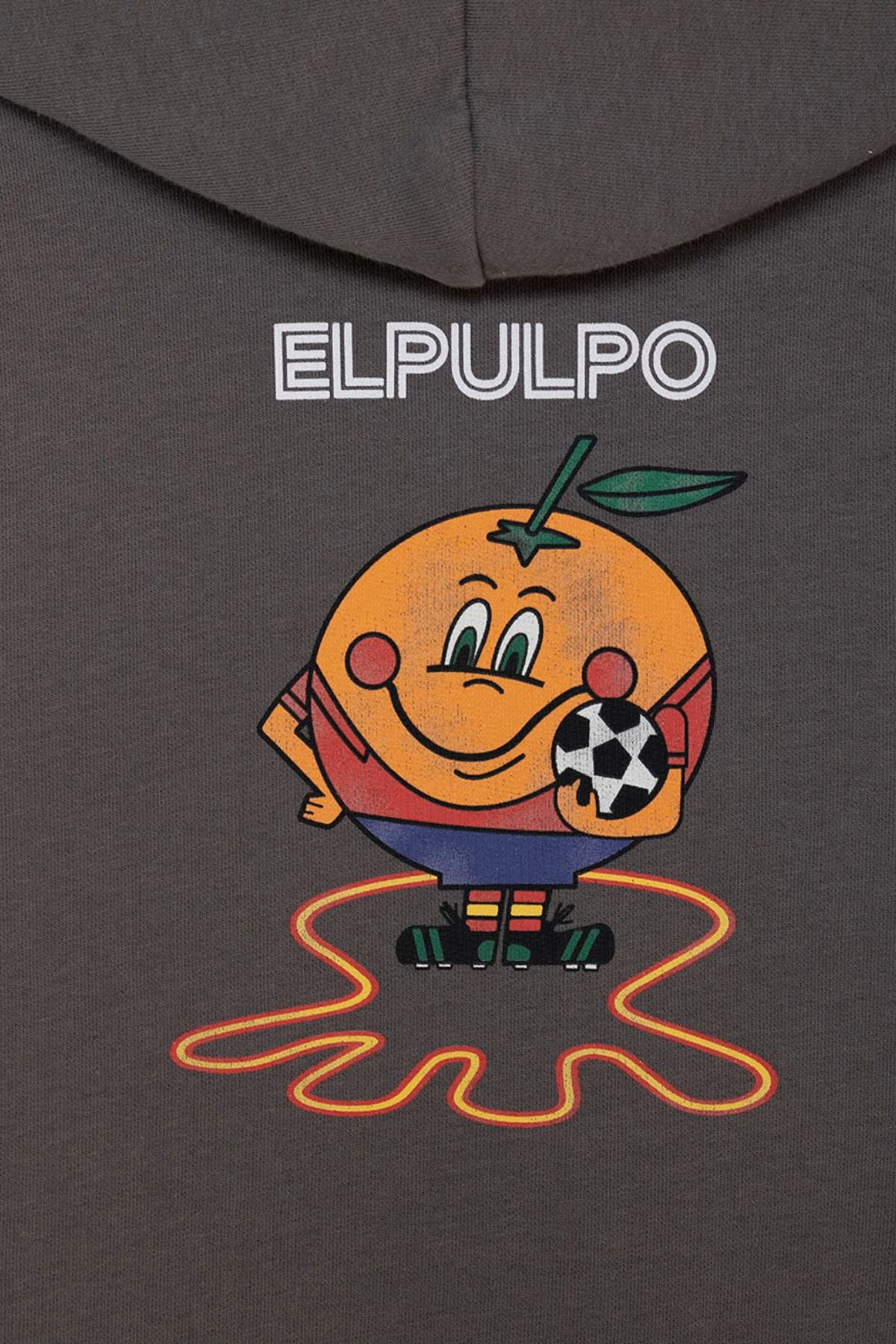 SUDADERA NIÑO CAPUCHA ESTAMPADO TRIPLE LOGO NARANJITO CARBÓN