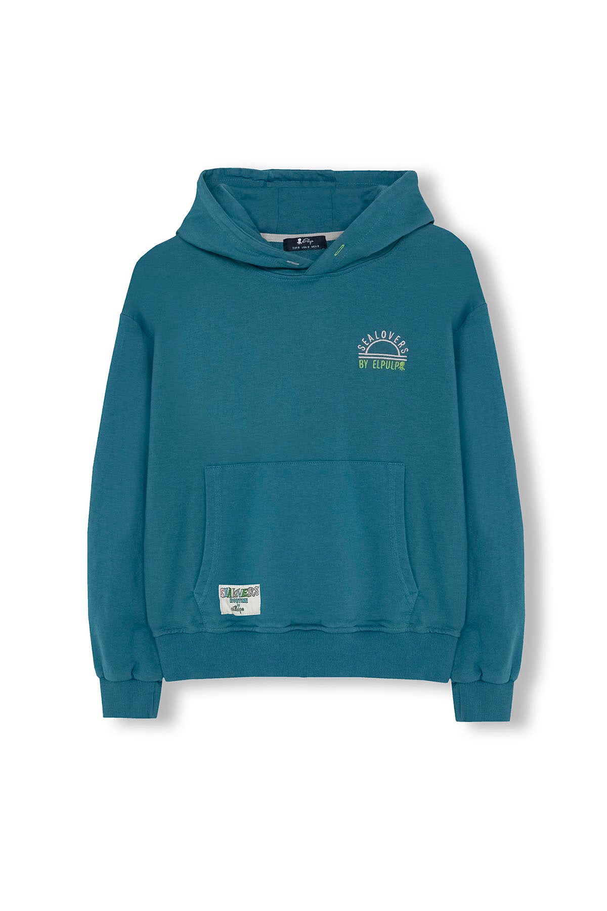 SWEATSHIRT COM CAPUZ MENINO BORDADO SUN SEALOVERS AZUL SAFIRA