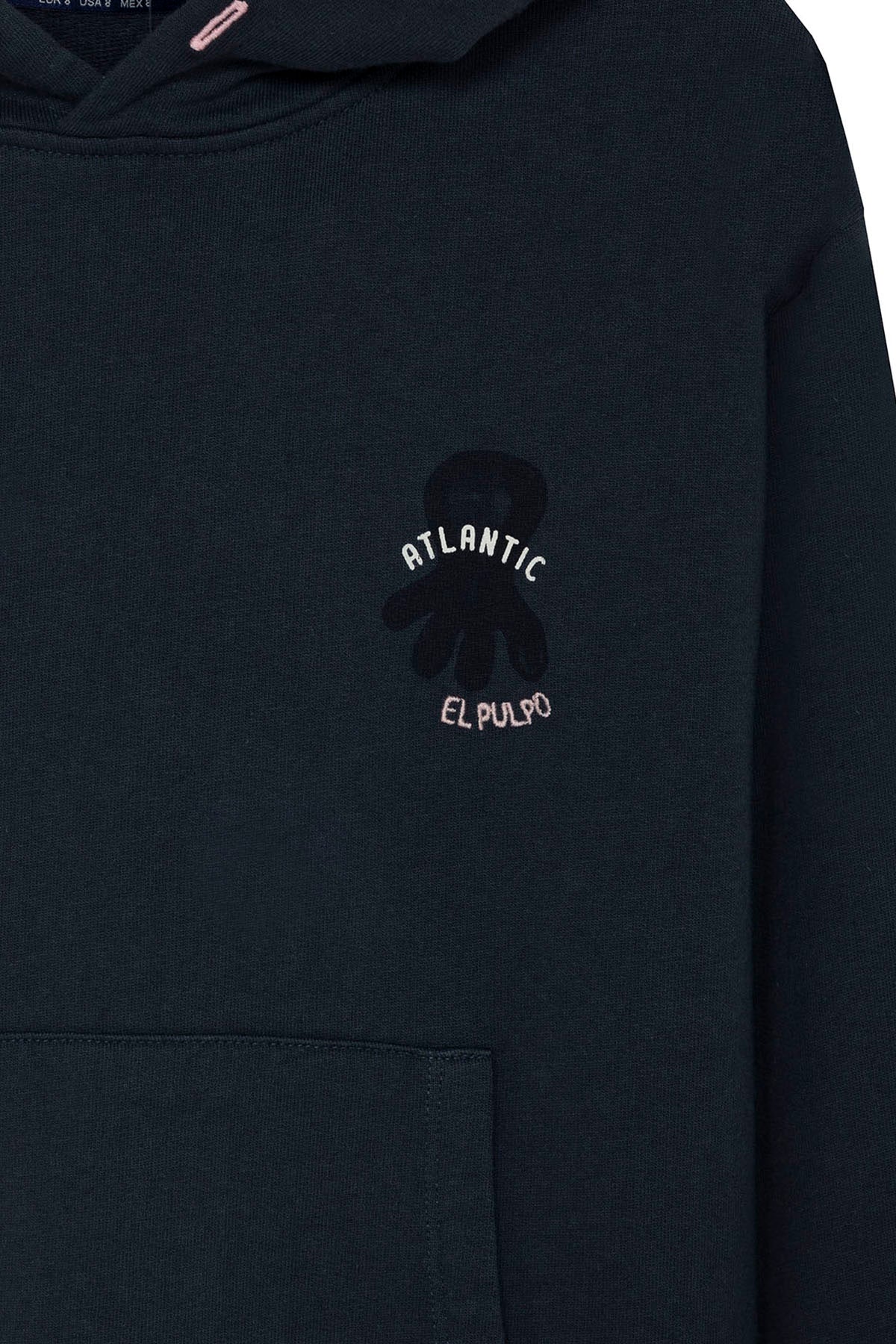 SWEATSHIRT COM CAPUZ DELAVÉ PARA MENINO COM ESTAMPA ALL I NEED AZUL MARINHO