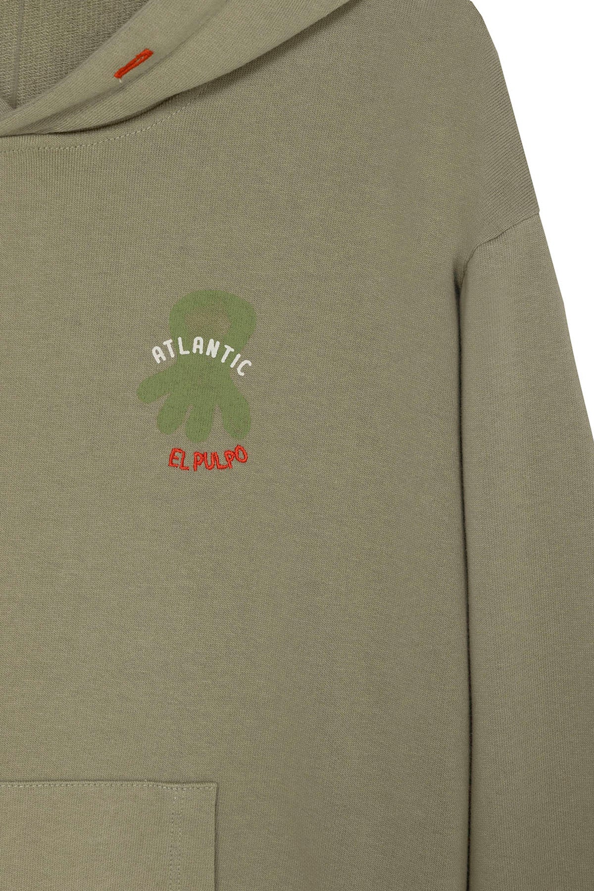 SWEATSHIRT COM CAPUZ MENINO COM ESTAMPA ROTA ATLÂNTICA VERDE SÁBIO