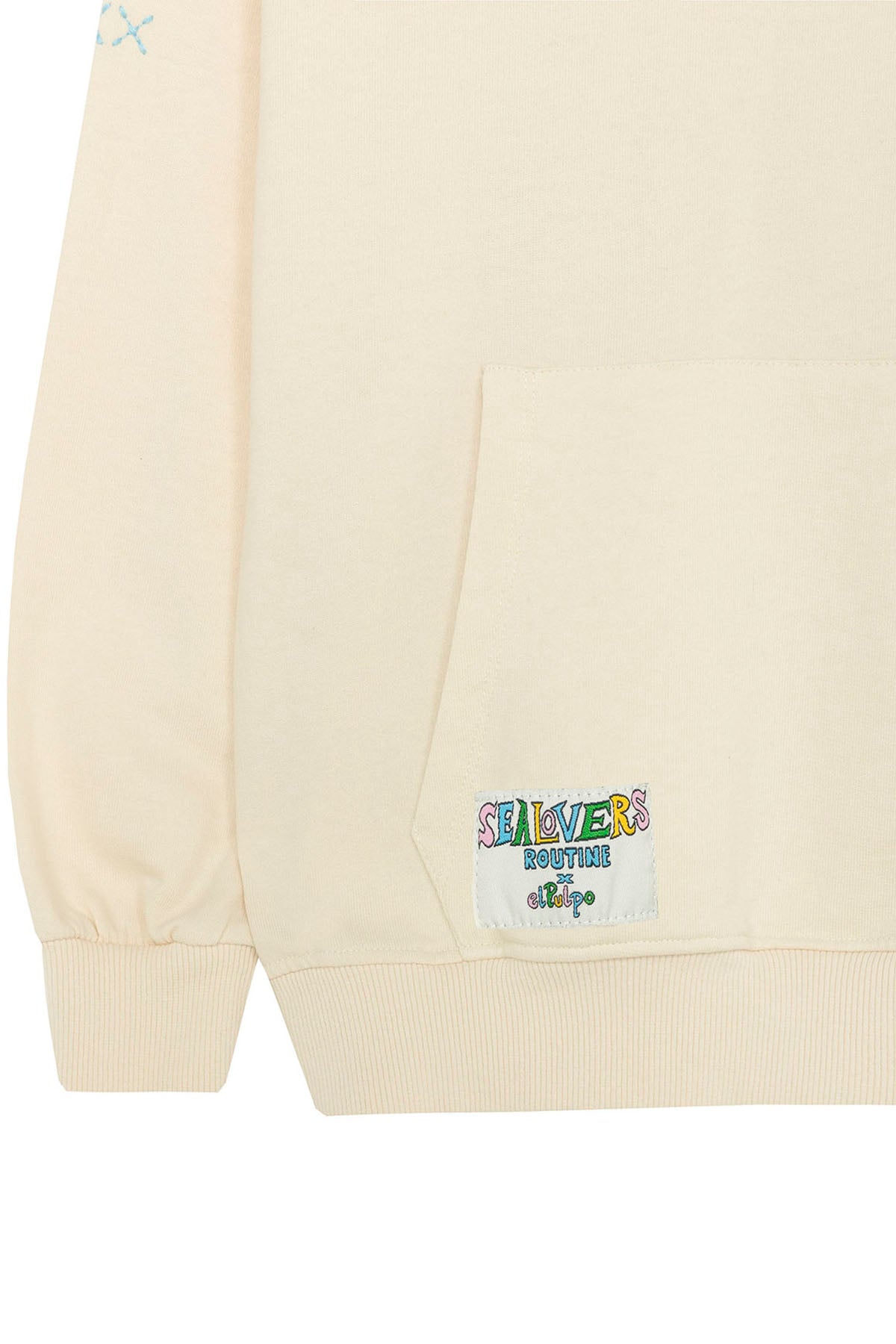 SWEATSHIRT COM CAPUZ MASCULINO COM ESTAMPA DE MERCADO FRESCO OFF-WHITE