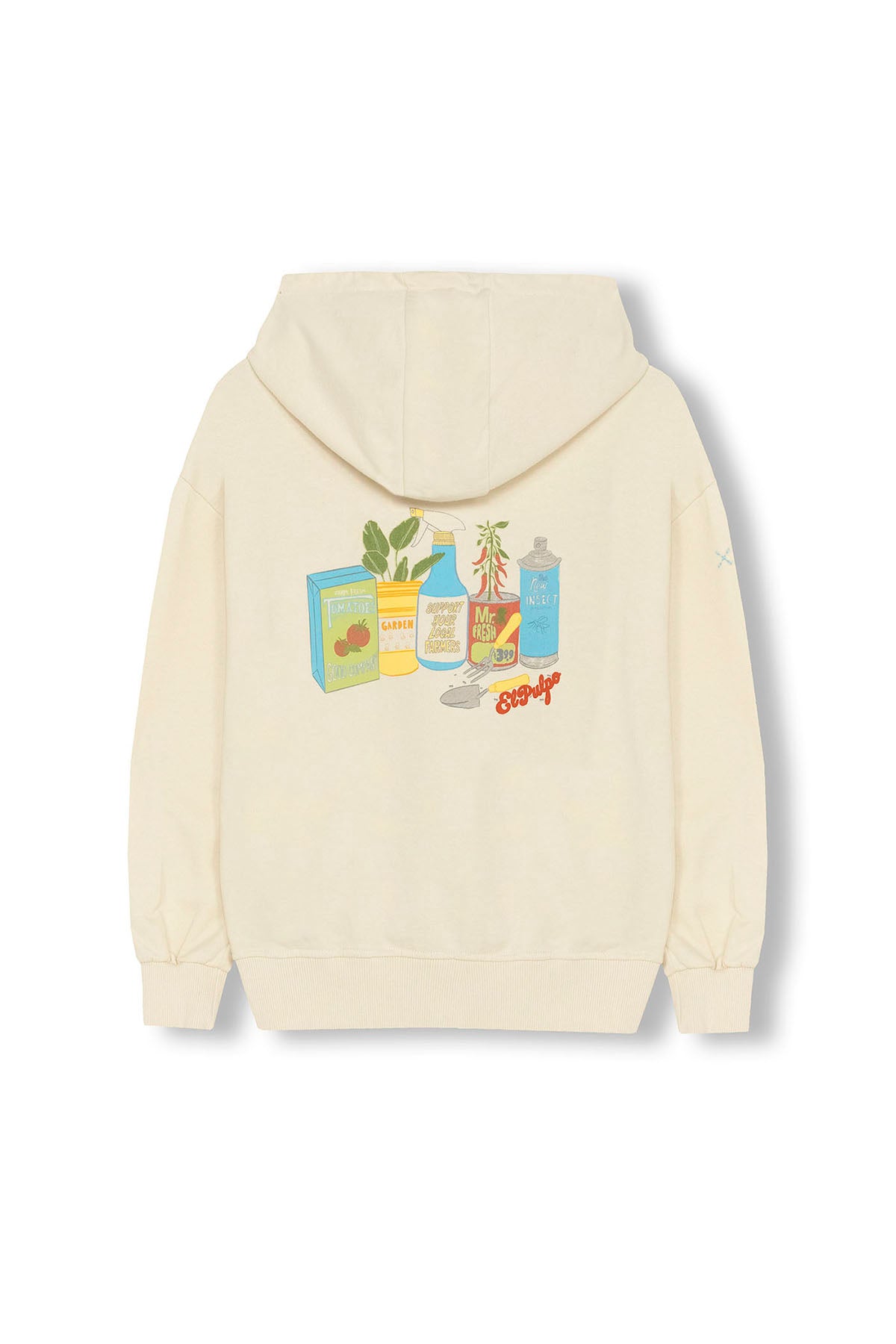 SWEATSHIRT COM CAPUZ MASCULINO COM ESTAMPA DE MERCADO FRESCO OFF-WHITE