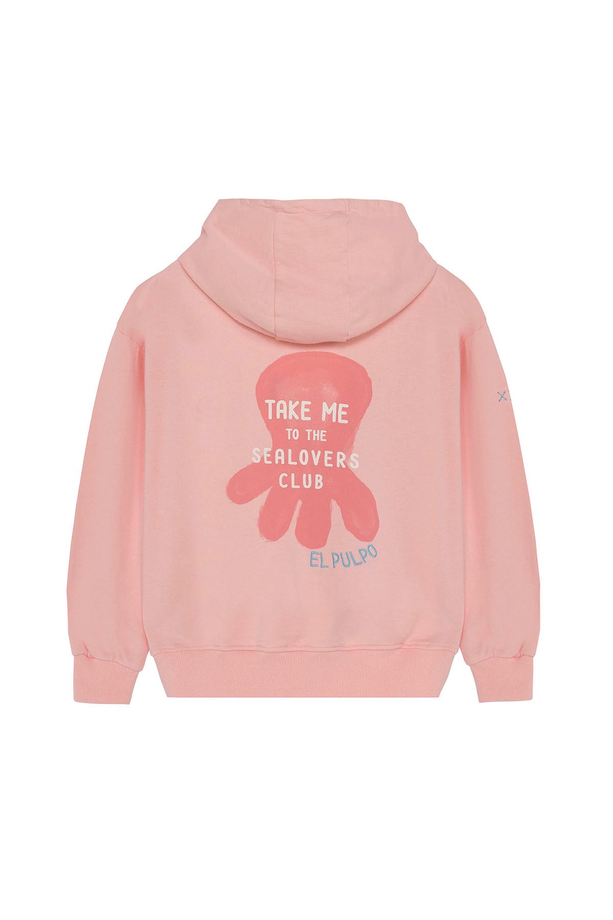 SUDADERA NIÑO CAPUCHA ESTAMPADO SEALOVERS CLUB ROSA