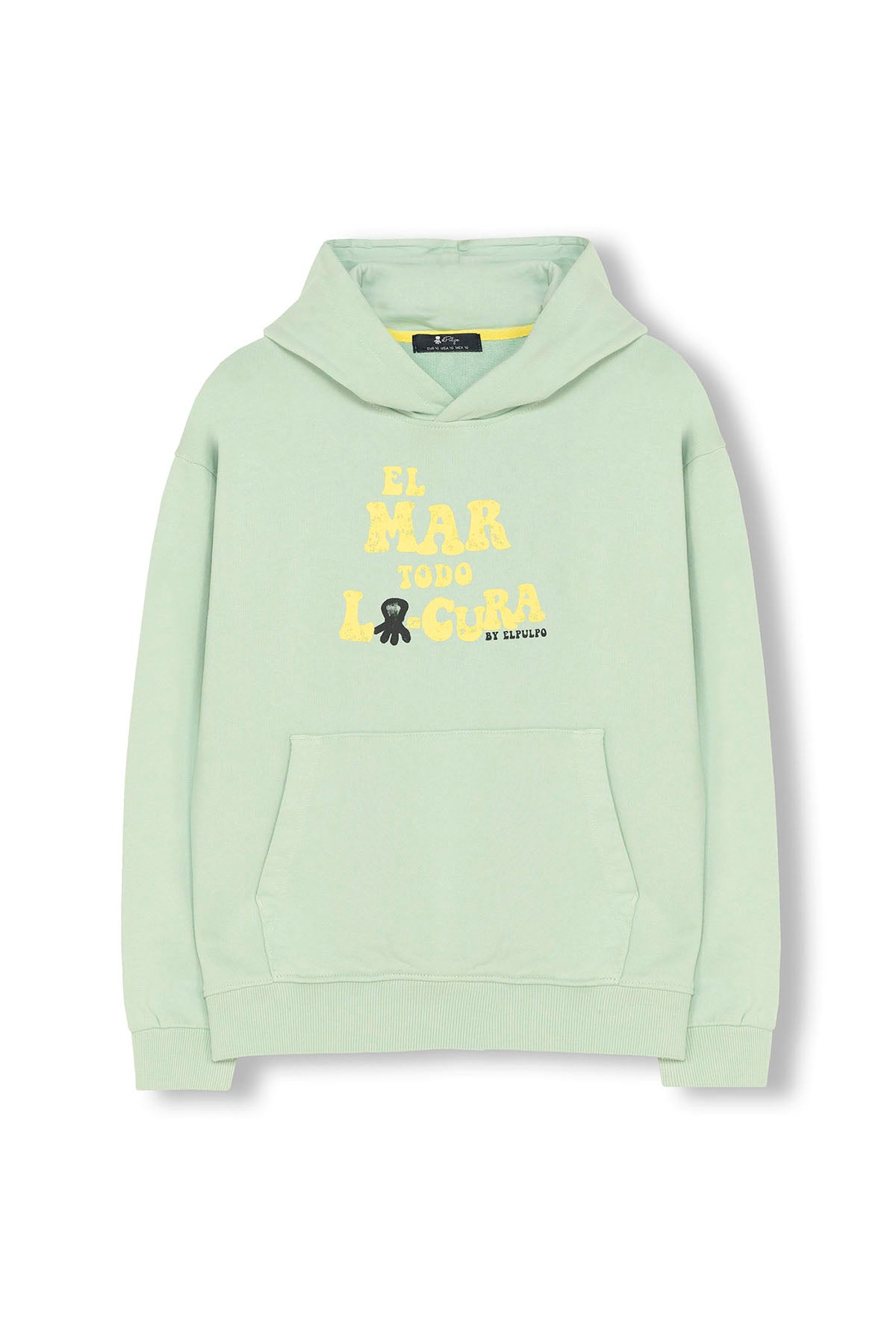 SWEAT MASCULINO COM CAPUZ THE SEA ALL CRAZY AZUL TURQUESA