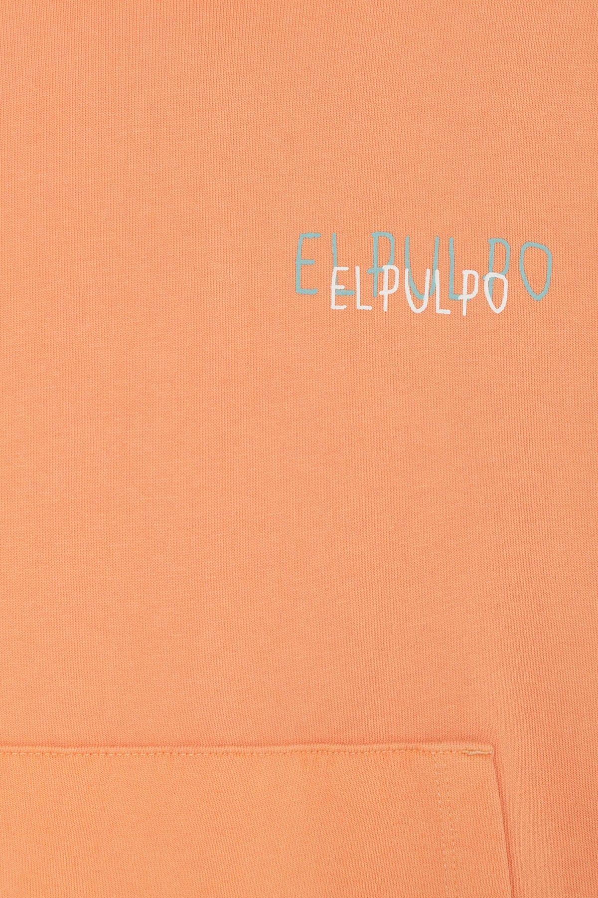 SWEATSHIRT MASCULINO OVERSIZED COM CAPUZ E LOGOTIPO DE PÊSSEGO TRIPLO DESENHADO