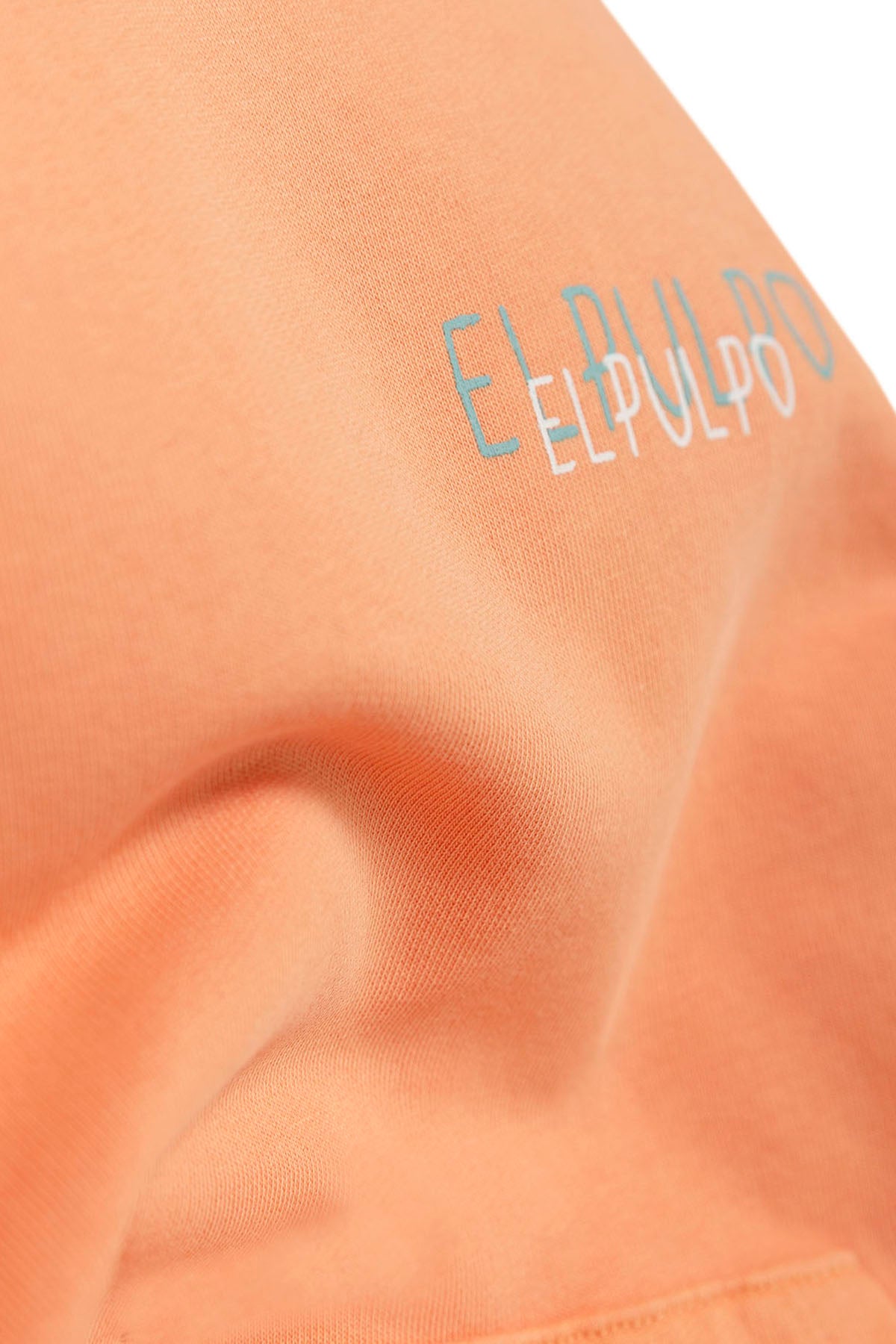 SWEATSHIRT MASCULINO OVERSIZED COM CAPUZ E LOGOTIPO DE PÊSSEGO TRIPLO DESENHADO