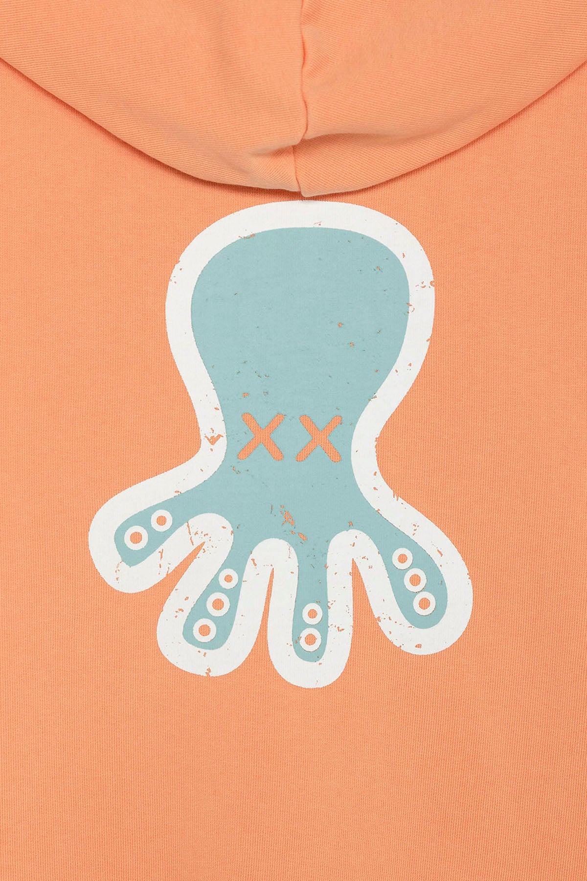 SWEATSHIRT MASCULINO OVERSIZED COM CAPUZ E LOGOTIPO DE PÊSSEGO TRIPLO DESENHADO