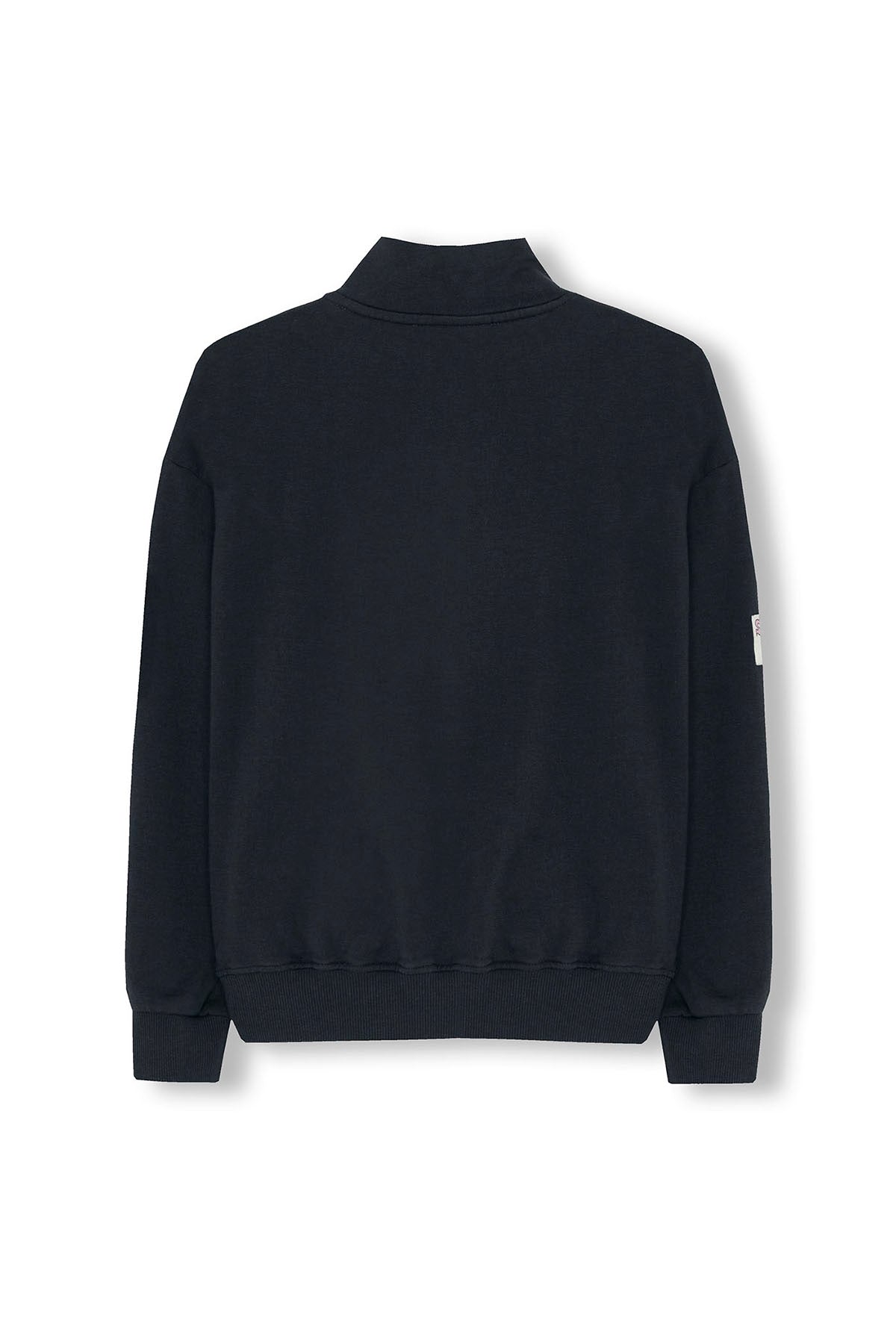 SWEATSHIRT PERKINS PARA MENINO COM LOGOTIPO DE POLVO BORDADO EM AZUL MARINHO CONTRASTANTE