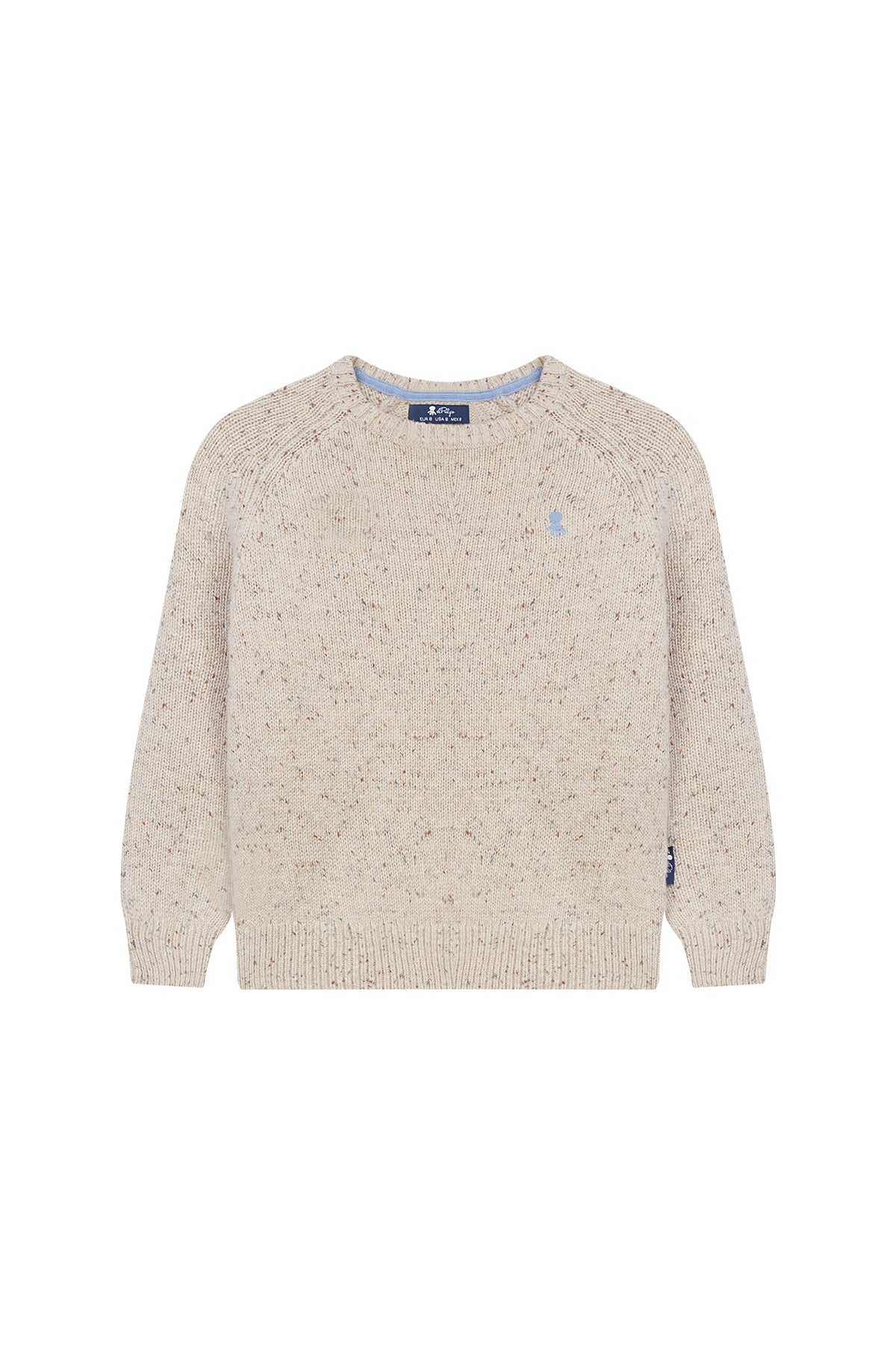 JERSEY NIÑO PUNTO JASPEADO BLANCO ROTO