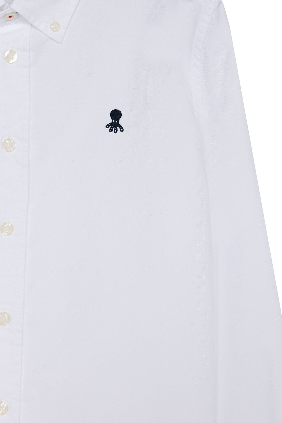 CAMISA NIÑO OXFORD CUELLO BOTÓN BLANCO PURO