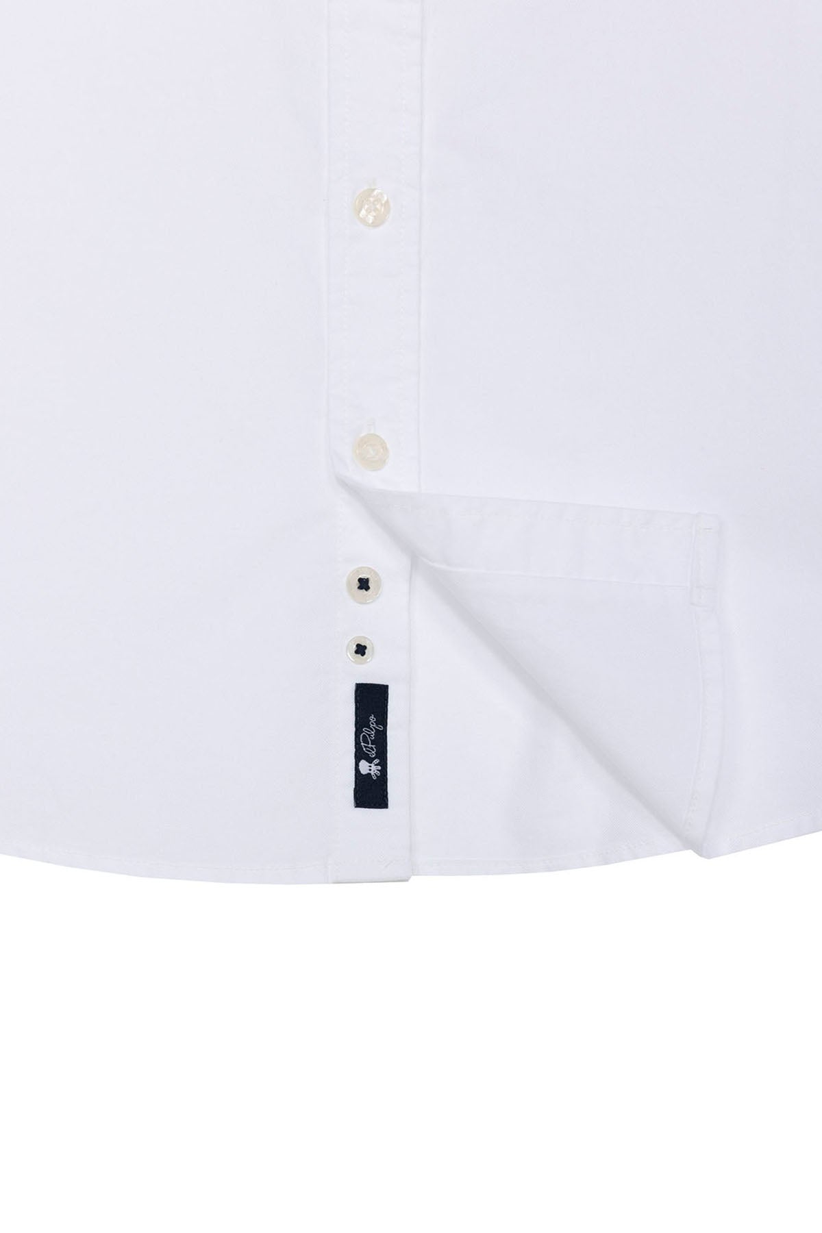 CAMISA NIÑO OXFORD CUELLO BOTÓN BLANCO PURO
