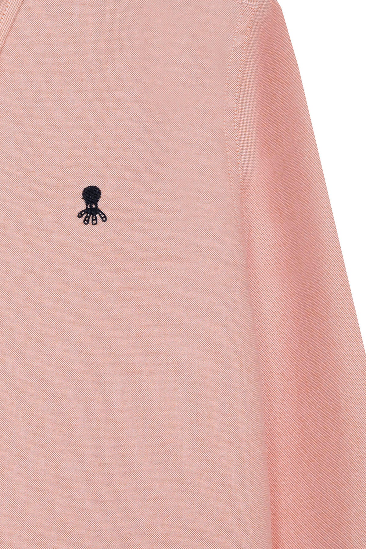 CAMISOLA OXFORD MENINA COM GOLA LARANJA COM BOTÕES