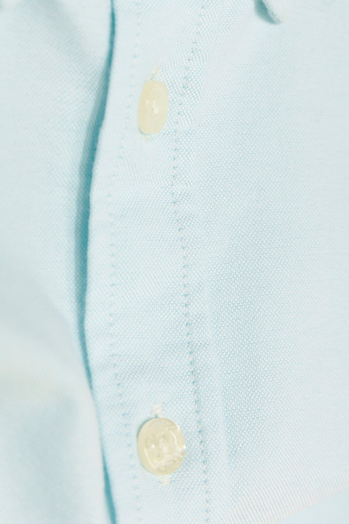 CAMISOLA OXFORD MENINA COM GOLA DE BOTÕES AZUL TURQUESA