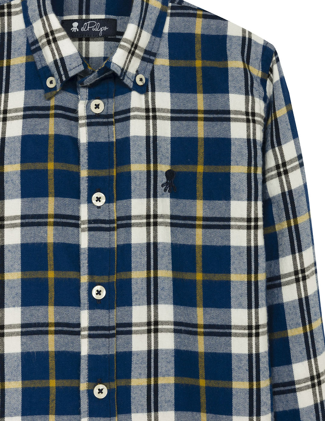 CAMISA NIÑO COMBINED CHECK AZUL MARINO