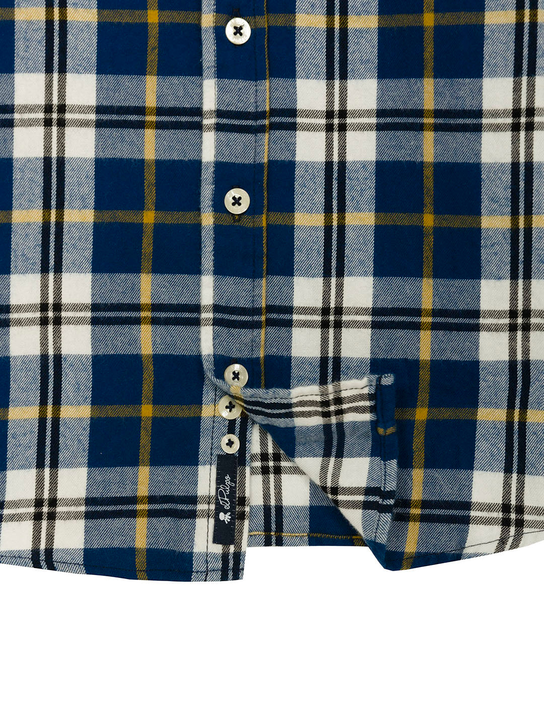 CAMISA NIÑO COMBINED CHECK AZUL MARINO