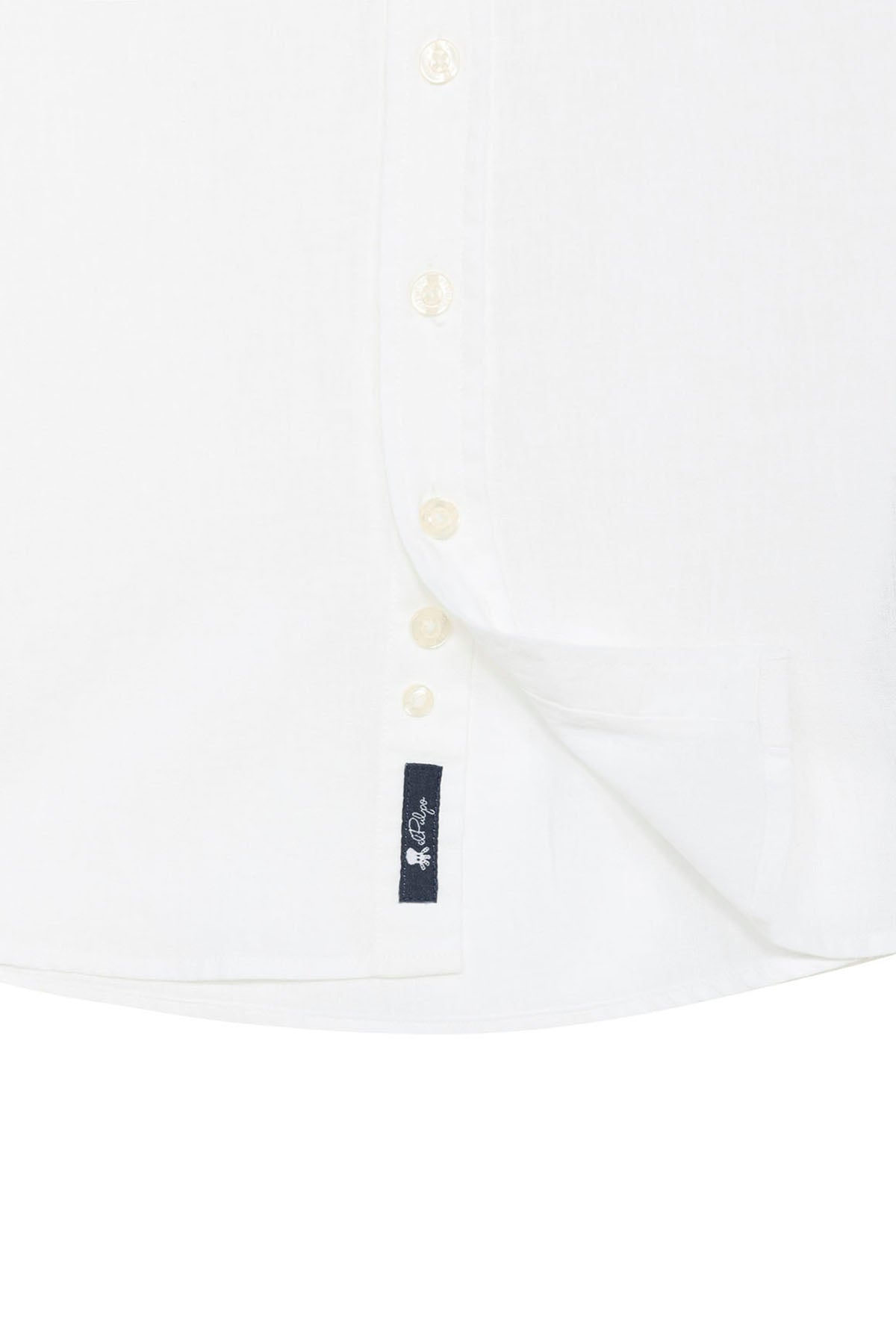CAMISOLA DE LINHO BRANCA PARTIDA PARA MENINO