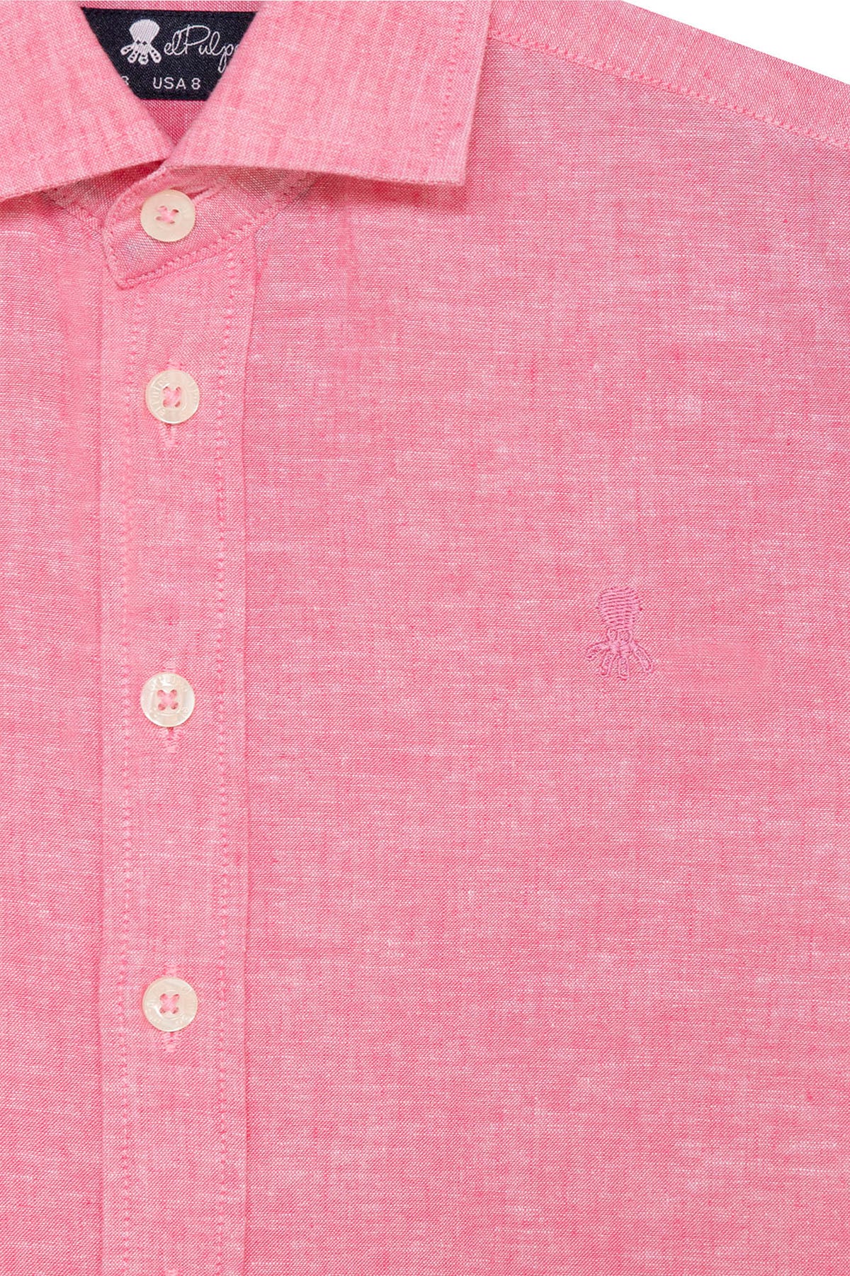 PINK LINEN BOYS SHIRT