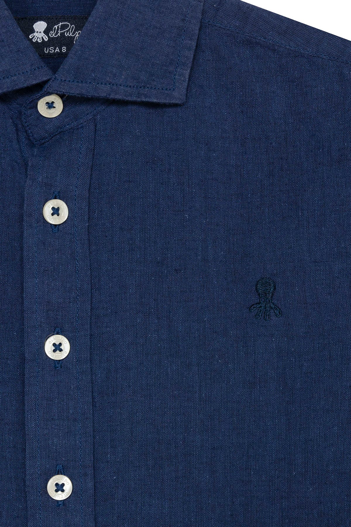 CAMISOLA MENINA DE LINHO AZUL