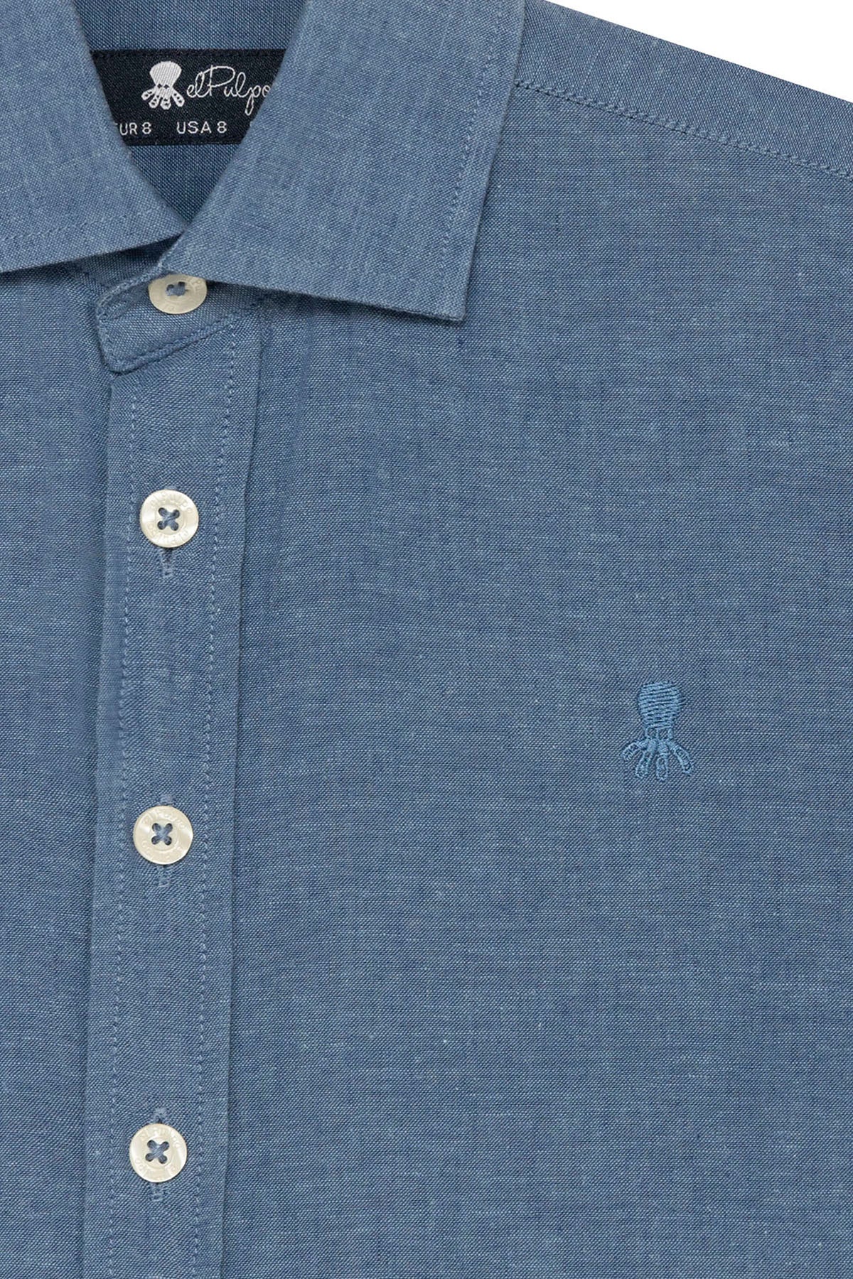 CAMISA NIÑO LINO AZUL MARINO