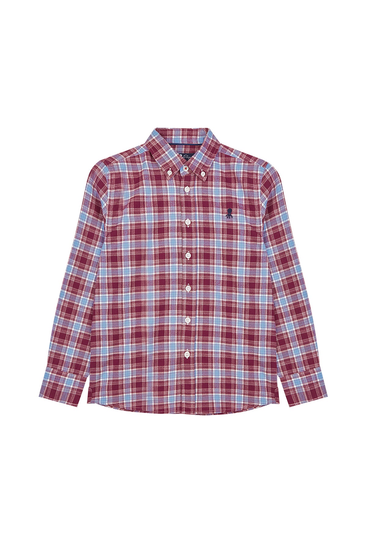 CAMISA NIÑO CASUAL SARGA CUADRO MULTICOLOR