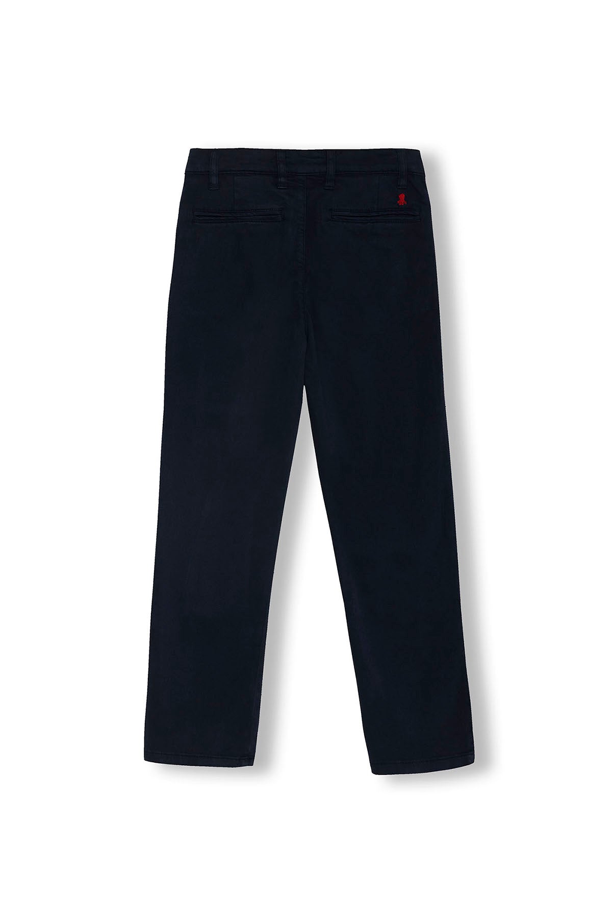 Calça Chino de Cetim Azul Marinho para Menino