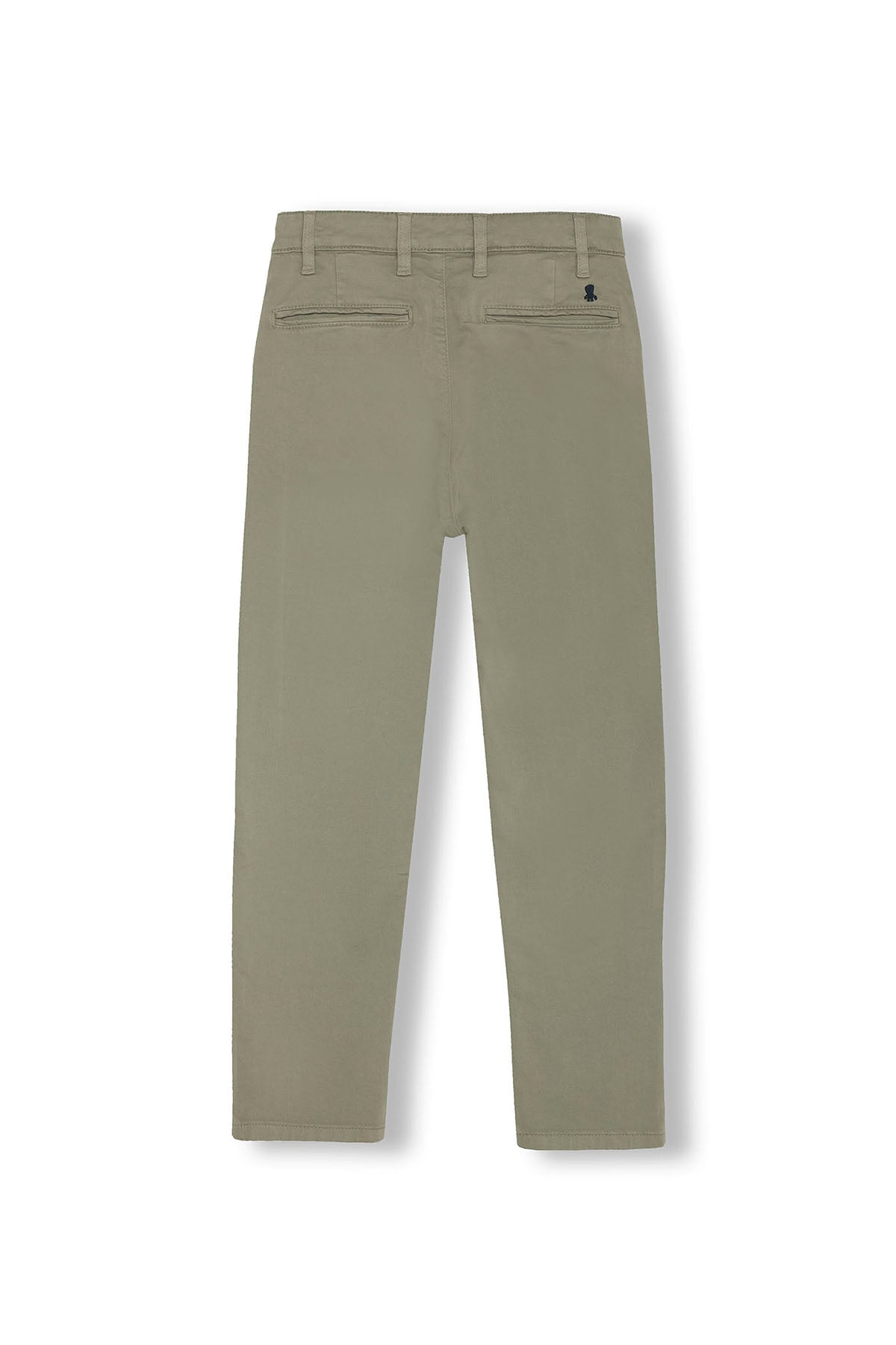 CALÇA CHINO DE CETIM VERDE DELAVÉ PARA MENINO