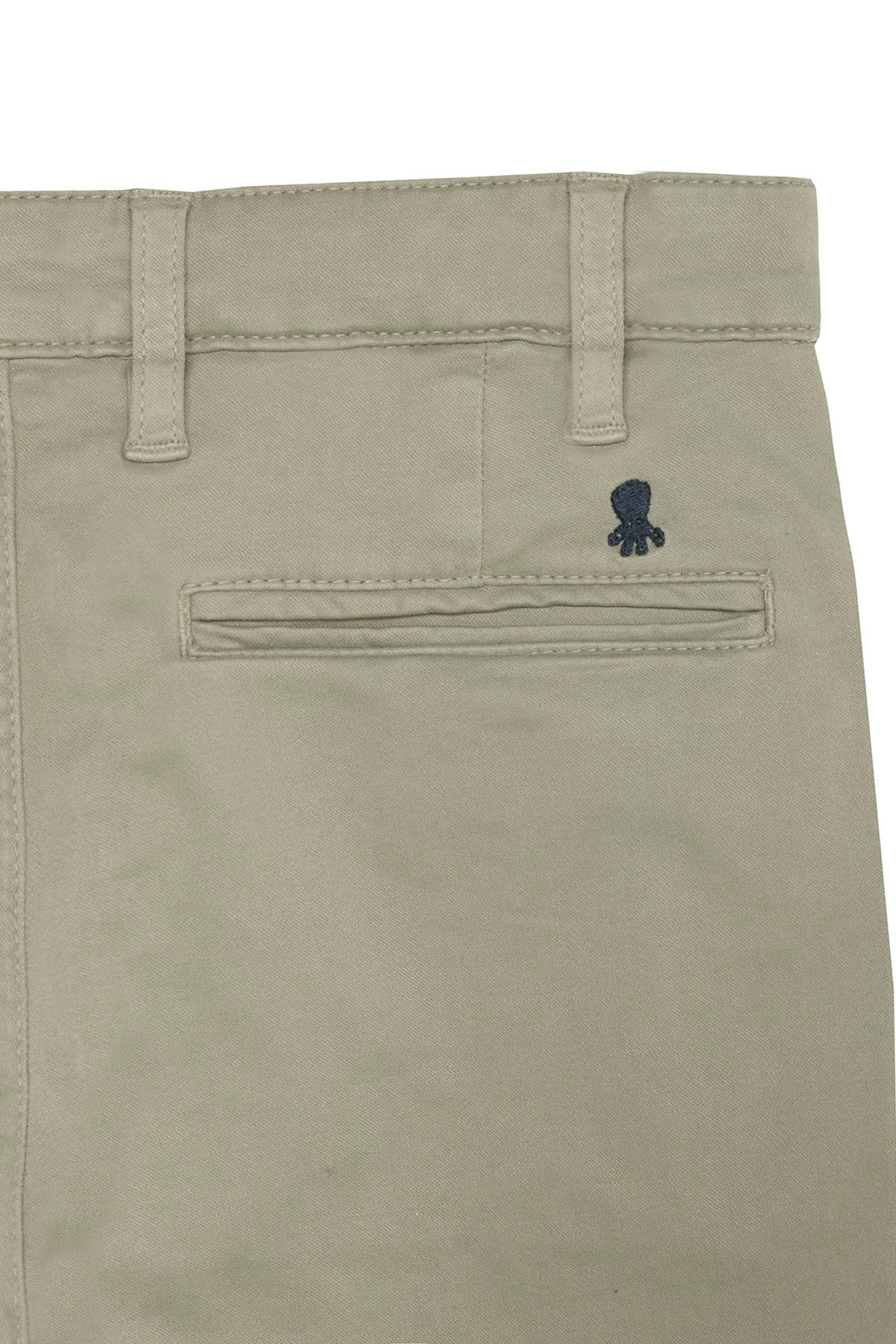 CALÇA CHINO DE CETIM VERDE DELAVÉ PARA MENINO