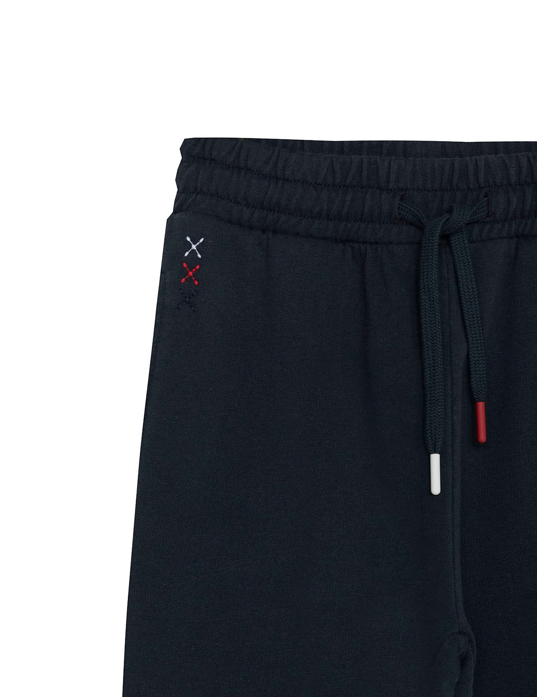 BOY'S NAVY BLUE PRINTED PLUSH JOGGER PANTS